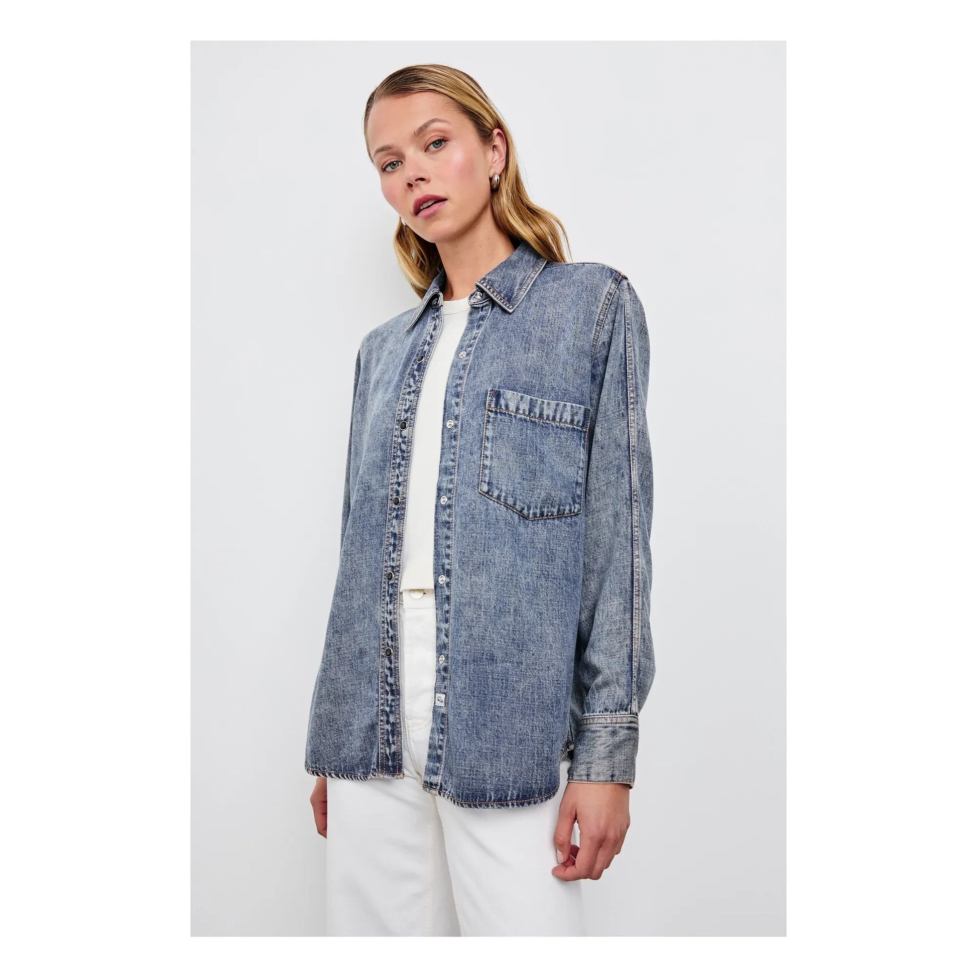 Rails - Atticus shirt | Mid Blue