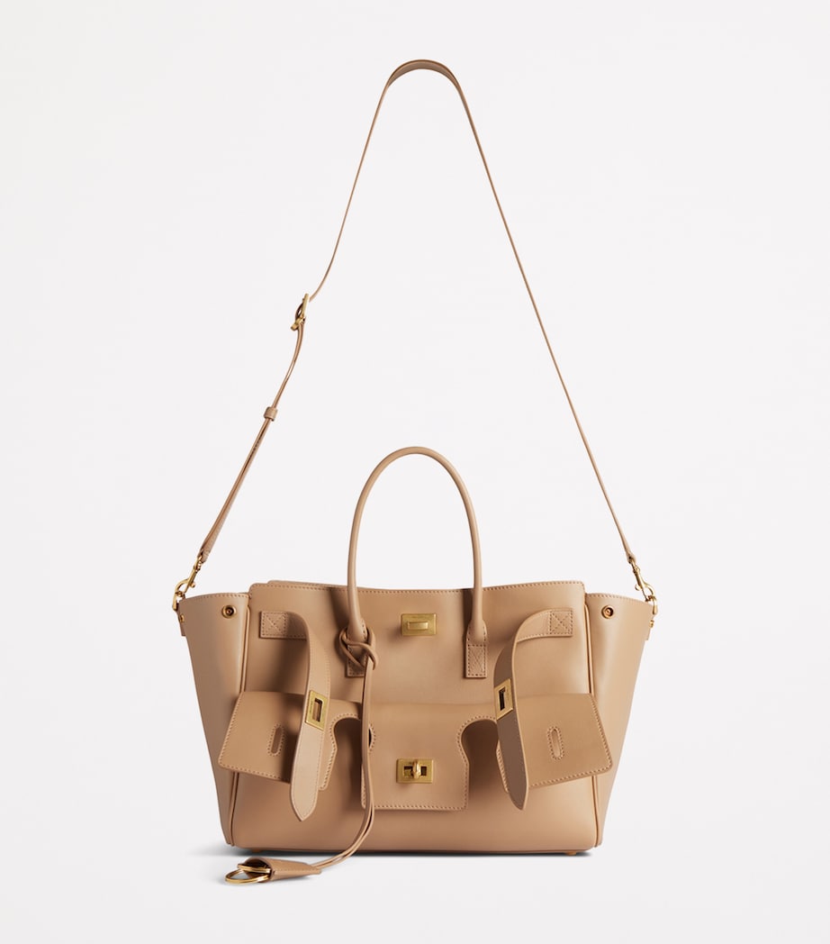 Brown Leather Bel Air Carry All Tote Bag