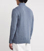 Eleventy Blue Wool High-Neck Sweater
