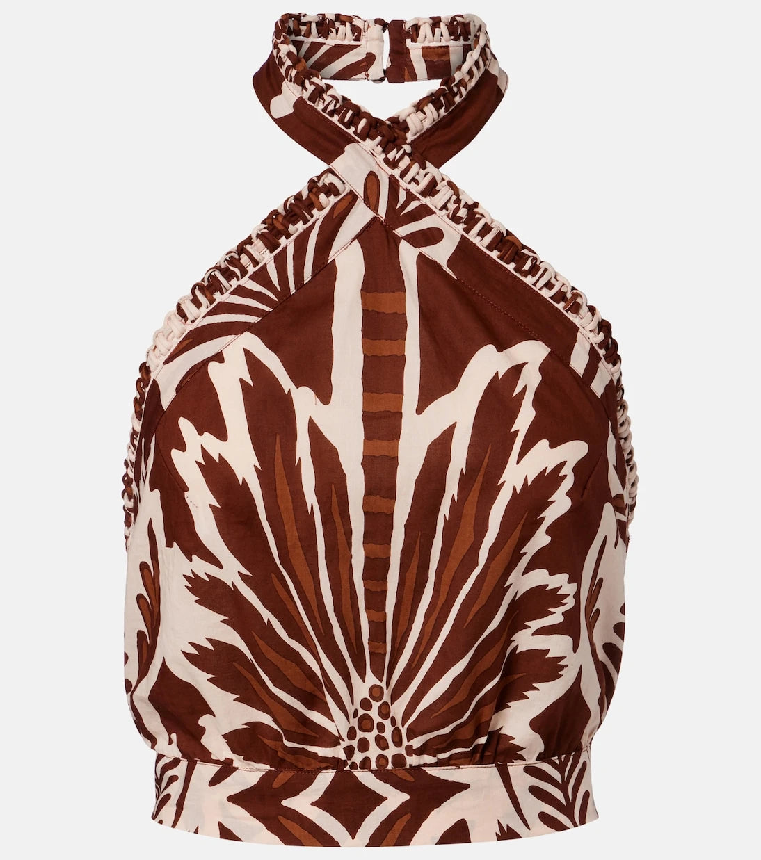 Poupette St Barth - Suma printed cotton crop top