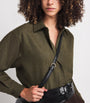 Max Mara Green Wool Collared Cardigan