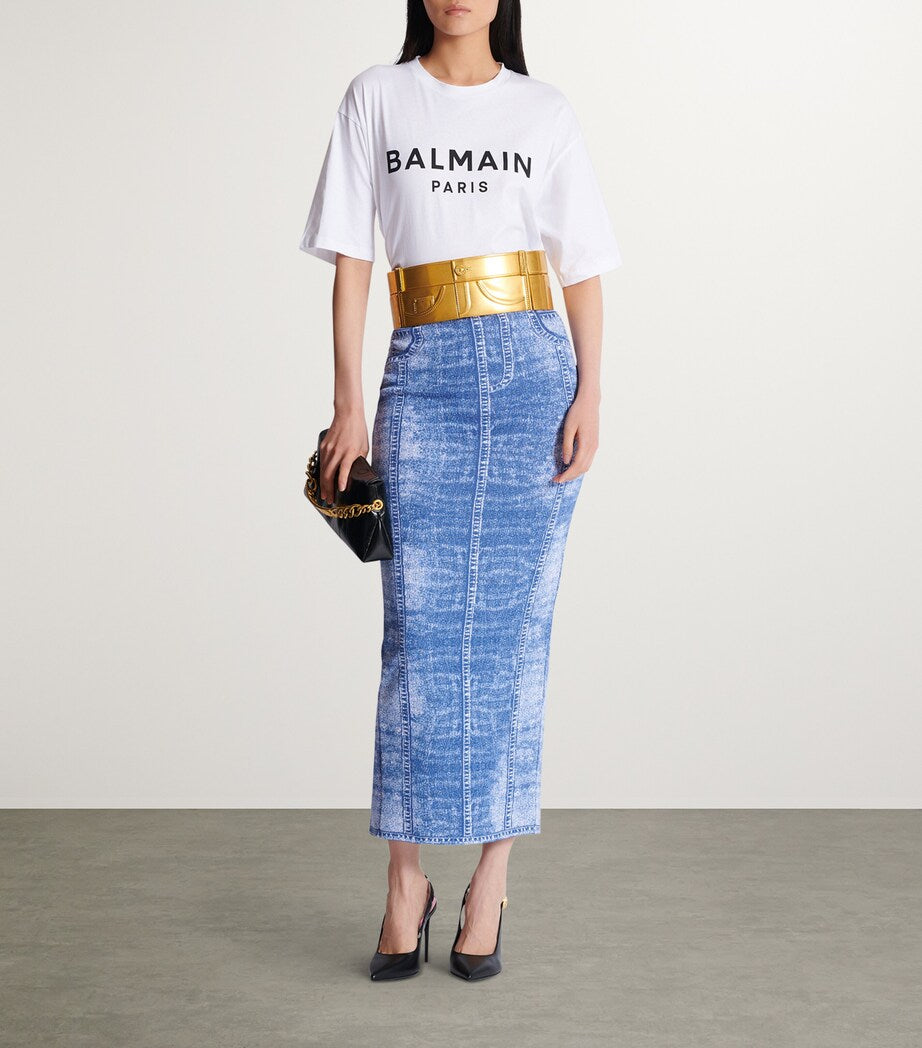 White Cropped Logo T-Shirt