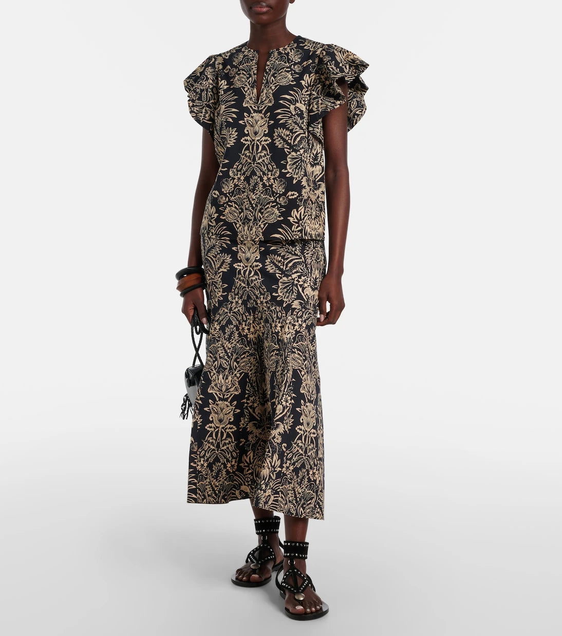 Ulla Johnson - Severine printed cotton poplin top