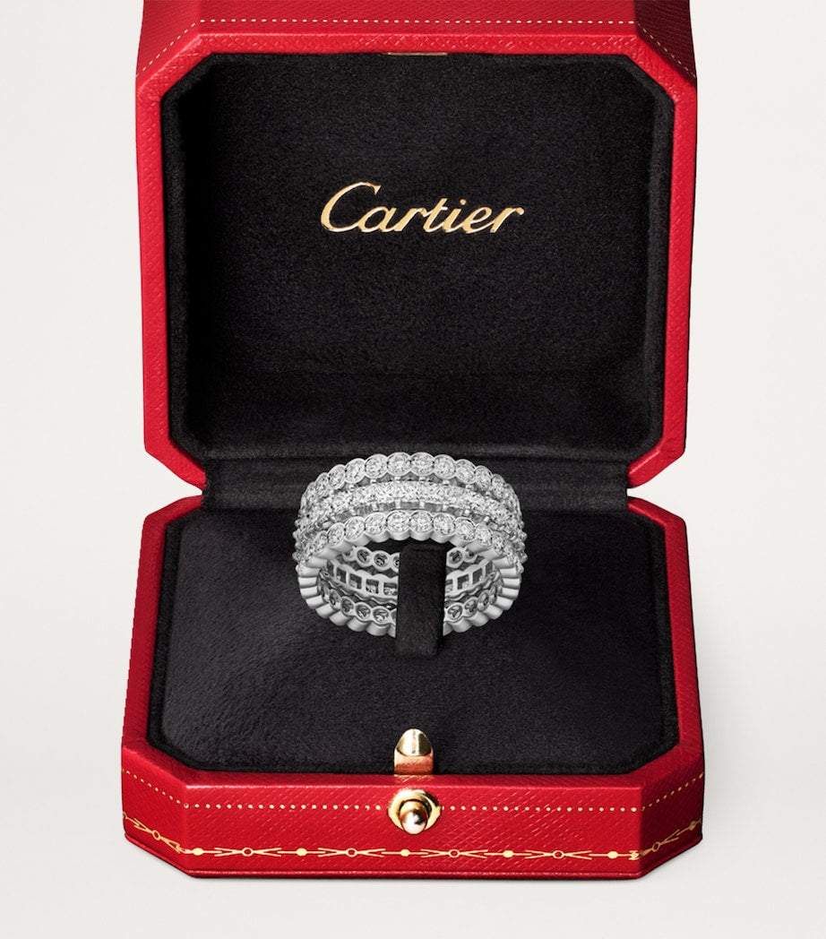 Cartier White Gold and Diamond Broderie de Cartier Ring