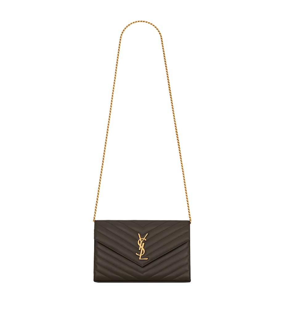 Green Monogram Matelassé Envelope Wallet Bag