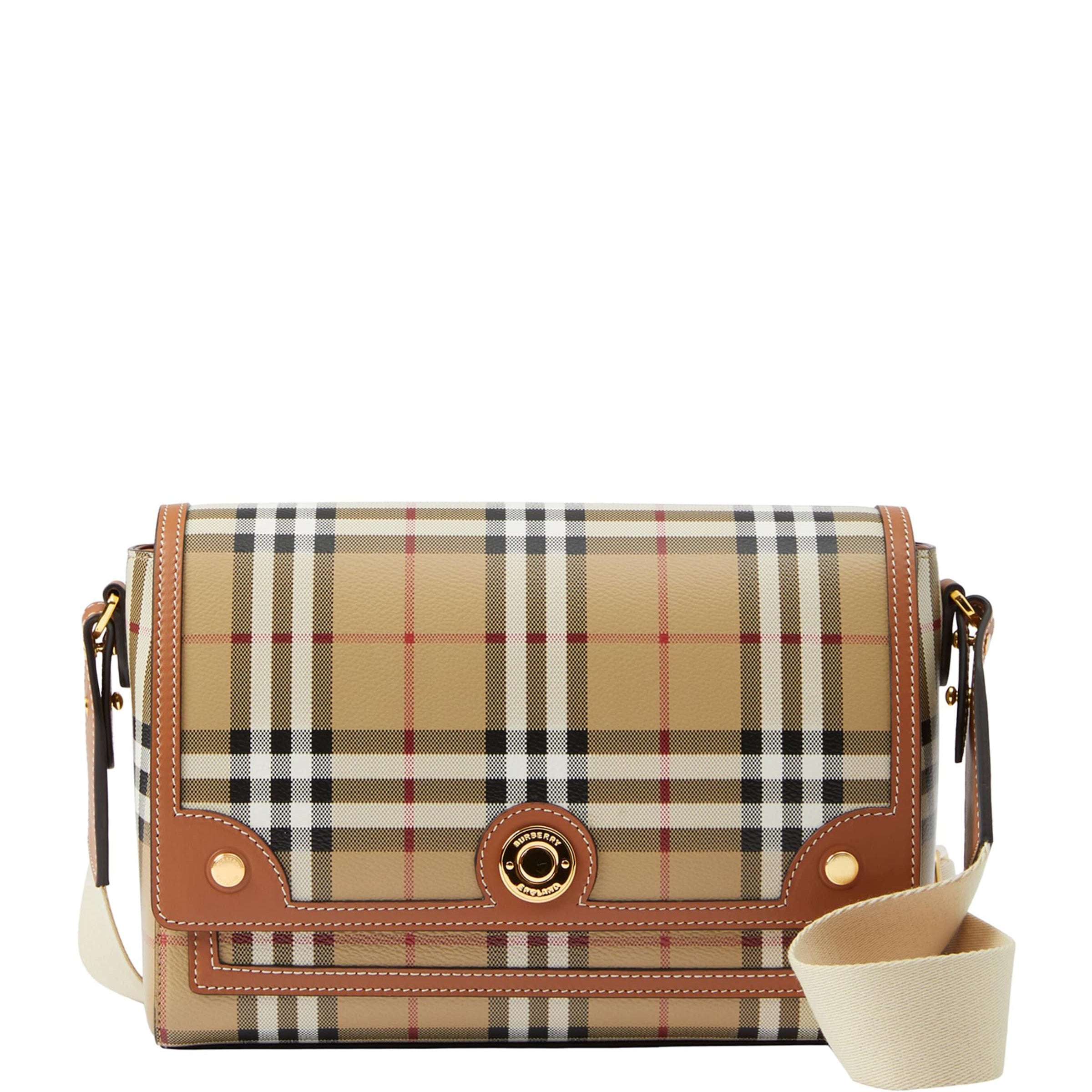 Burberry Brown Check Note Cross-Body Bag