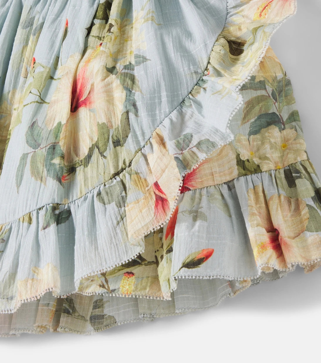 Zimmermann Kids - Mahon floral ruffled cotton skirt