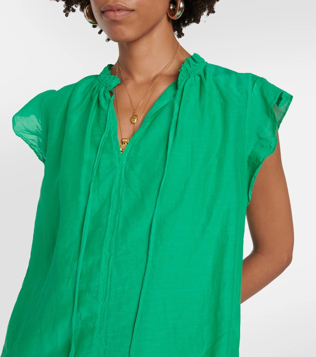 Velvet - Melanie cotton and silk voile top