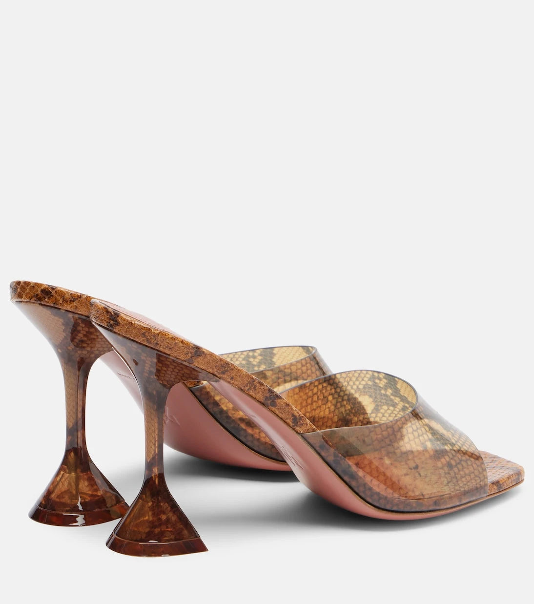 Amina Muaddi - Lupita snake-print PVC mules