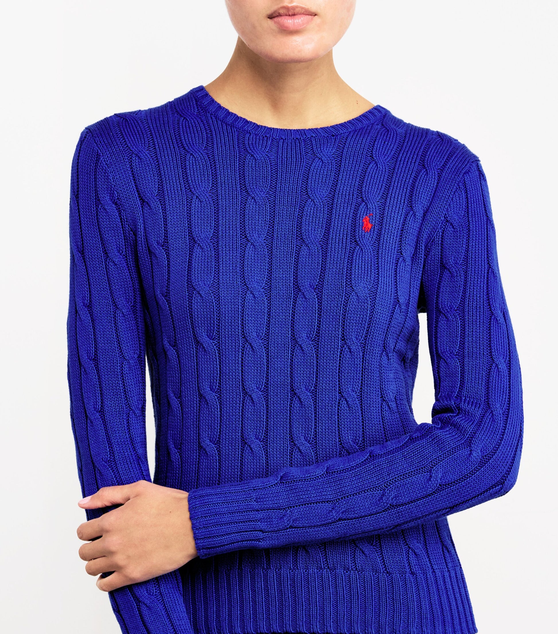 Polo Ralph Lauren Blue Cable-Knit Julianna Sweater