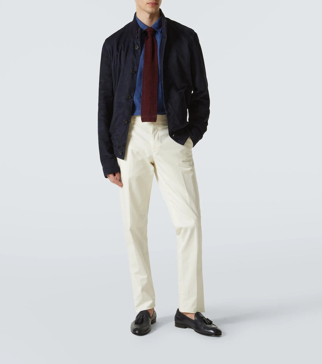 Rubinacci - Suede bomber jacket