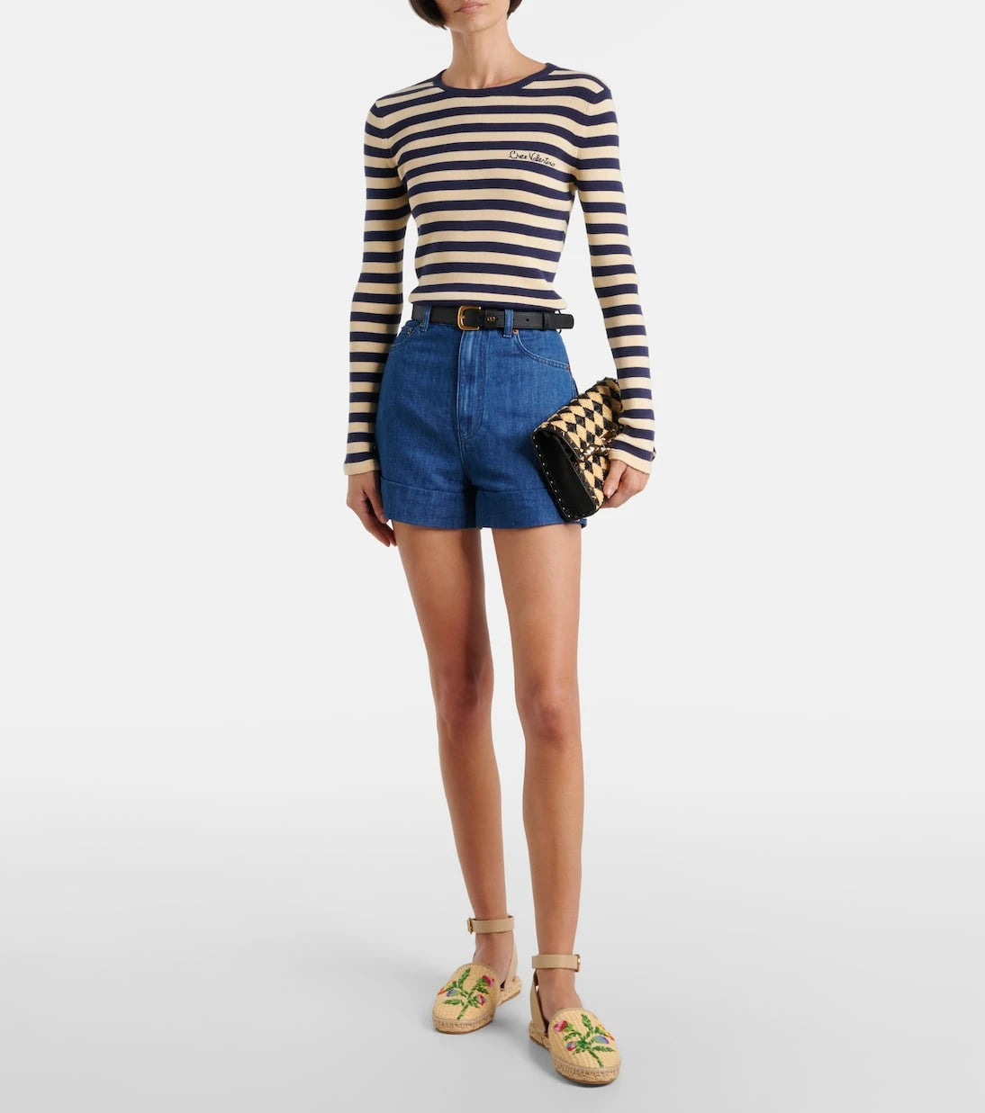Valentino Garavani - Bribri embroidered raffia espadrilles