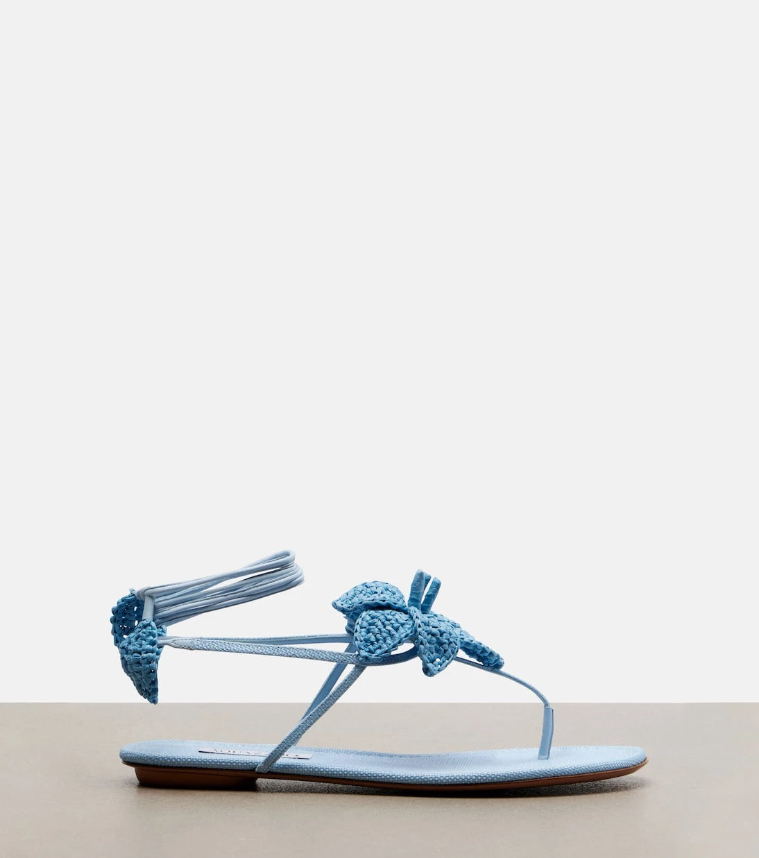 Aquazzura - Calypso raffia thong sandals