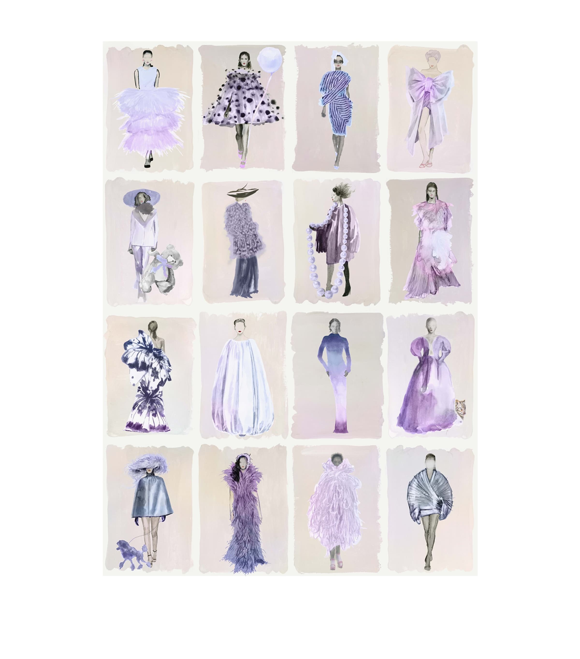 Cole & Son x Harrods Interior Design 175 Anniversary Edition Couture Carousel Wallpaper - Lavender Pearl