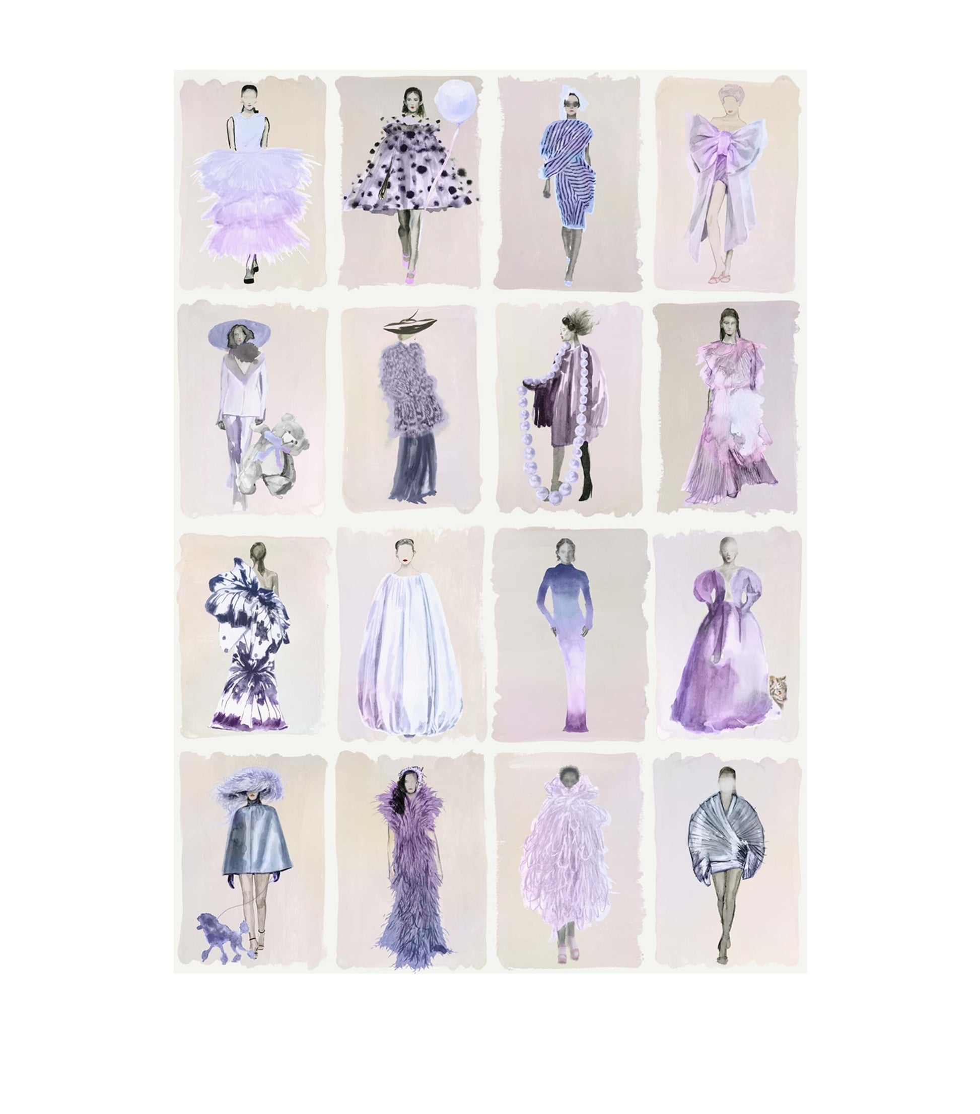 Cole & Son x Harrods Interior Design 175 Anniversary Edition Couture Carousel Wallpaper - Lavender Pearl