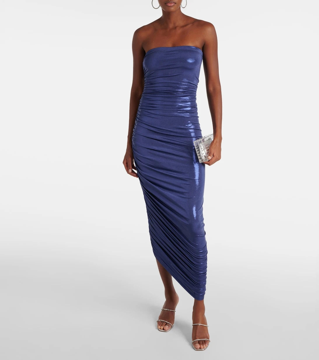 Norma Kamali - Diana ruched metallic gown
