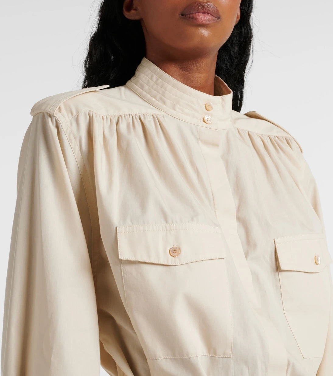 Chloé - Belted cotton midi dress