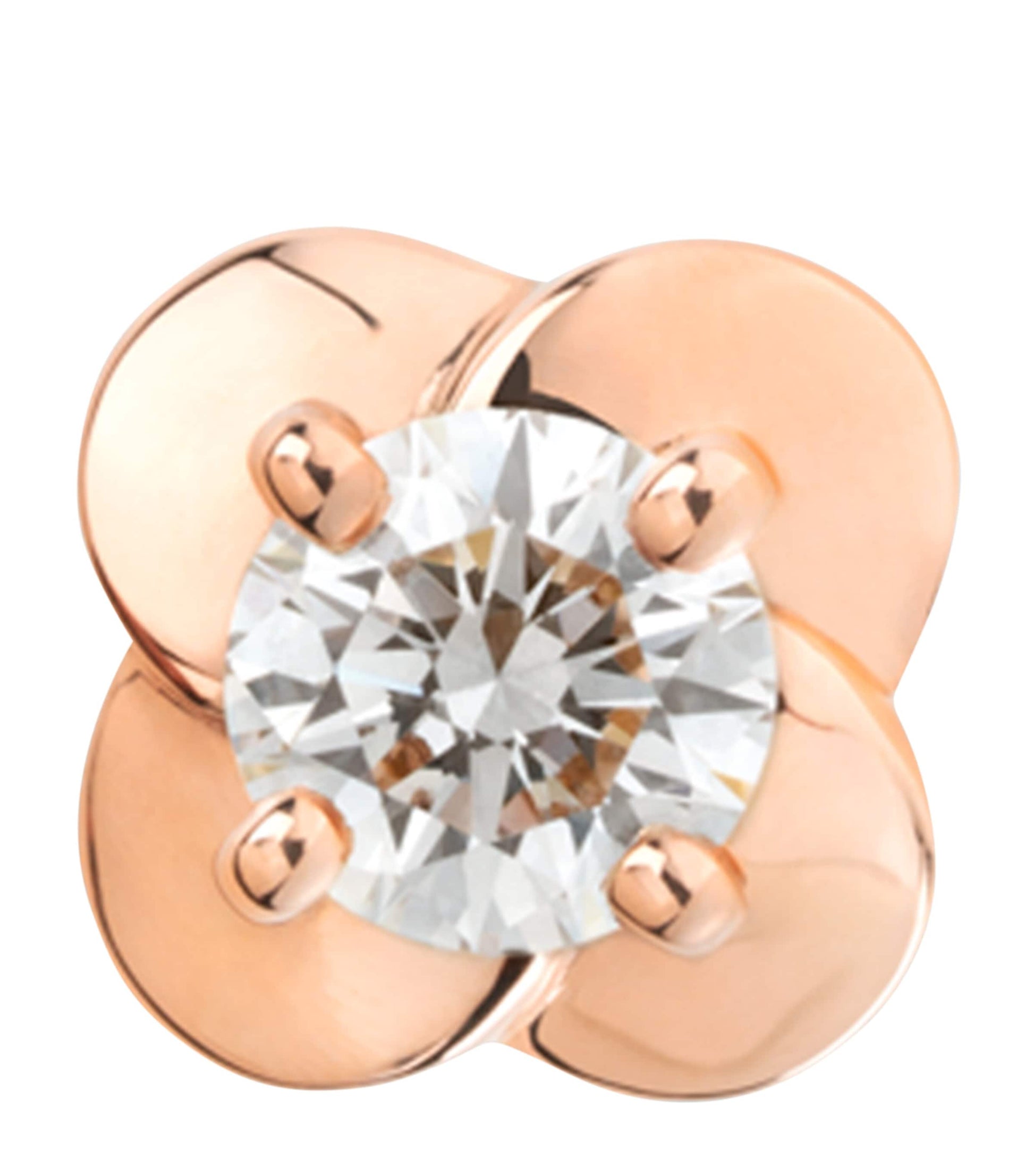 CHANEL Rose Gold and Diamond Camélia Single Earring