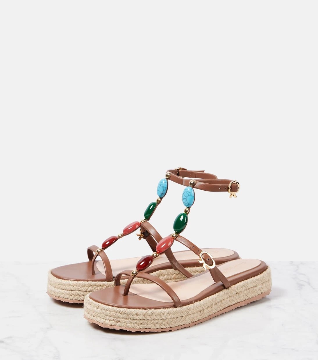 Gianvito Rossi - Shanti leather espadrille sandals