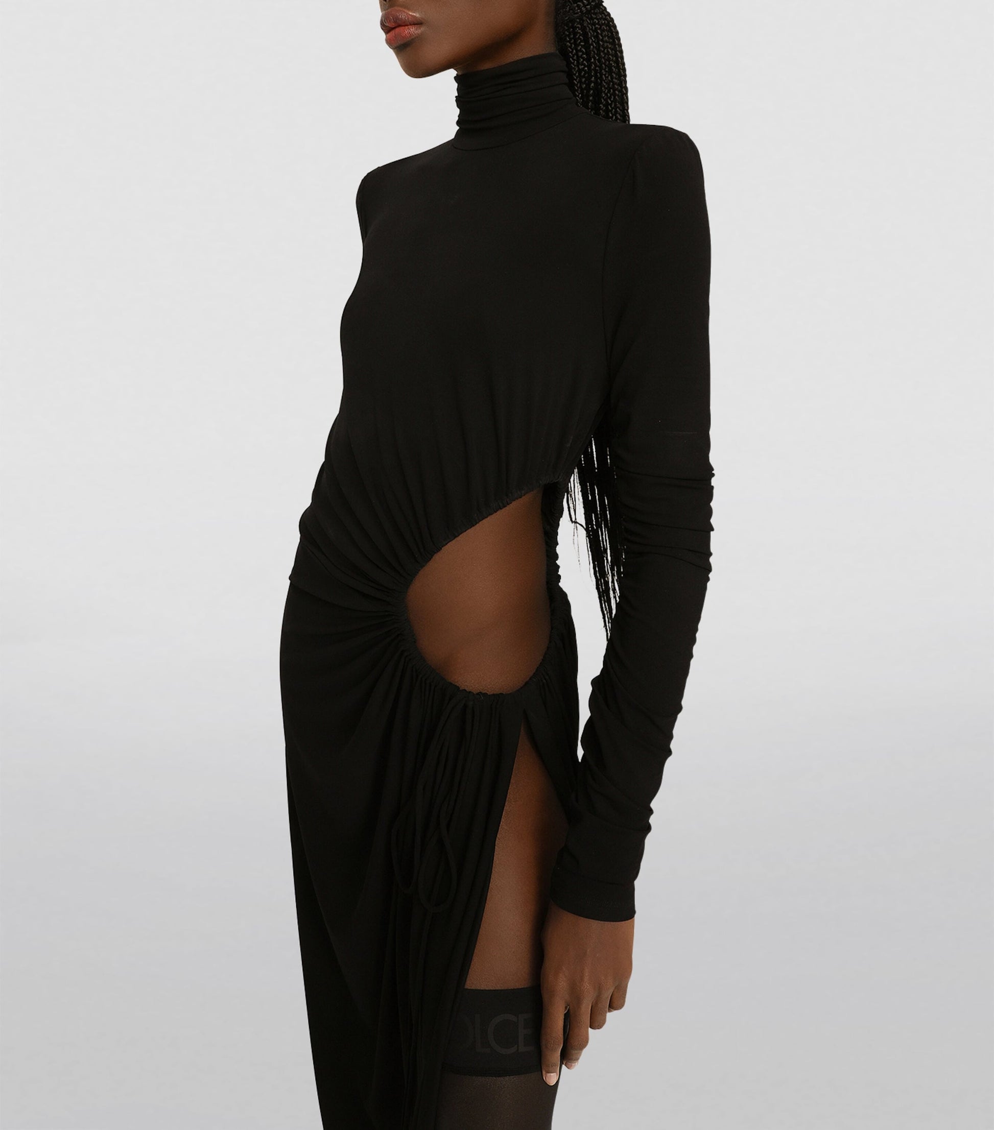 Dolce & Gabbana Multi Rollneck Cut-Out Dress