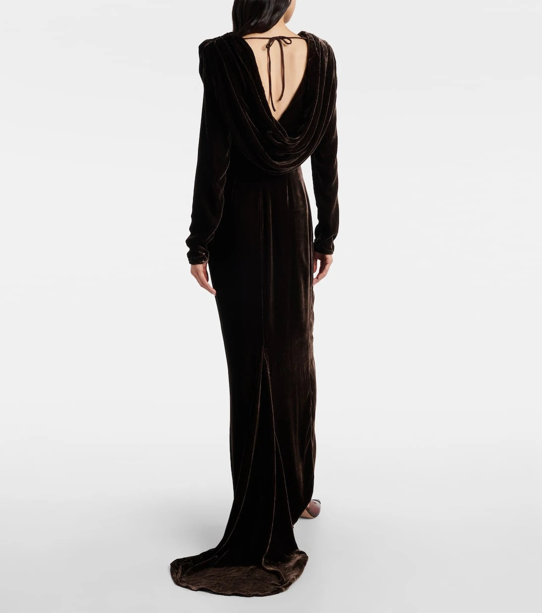 Rotate - Draped velvet gown