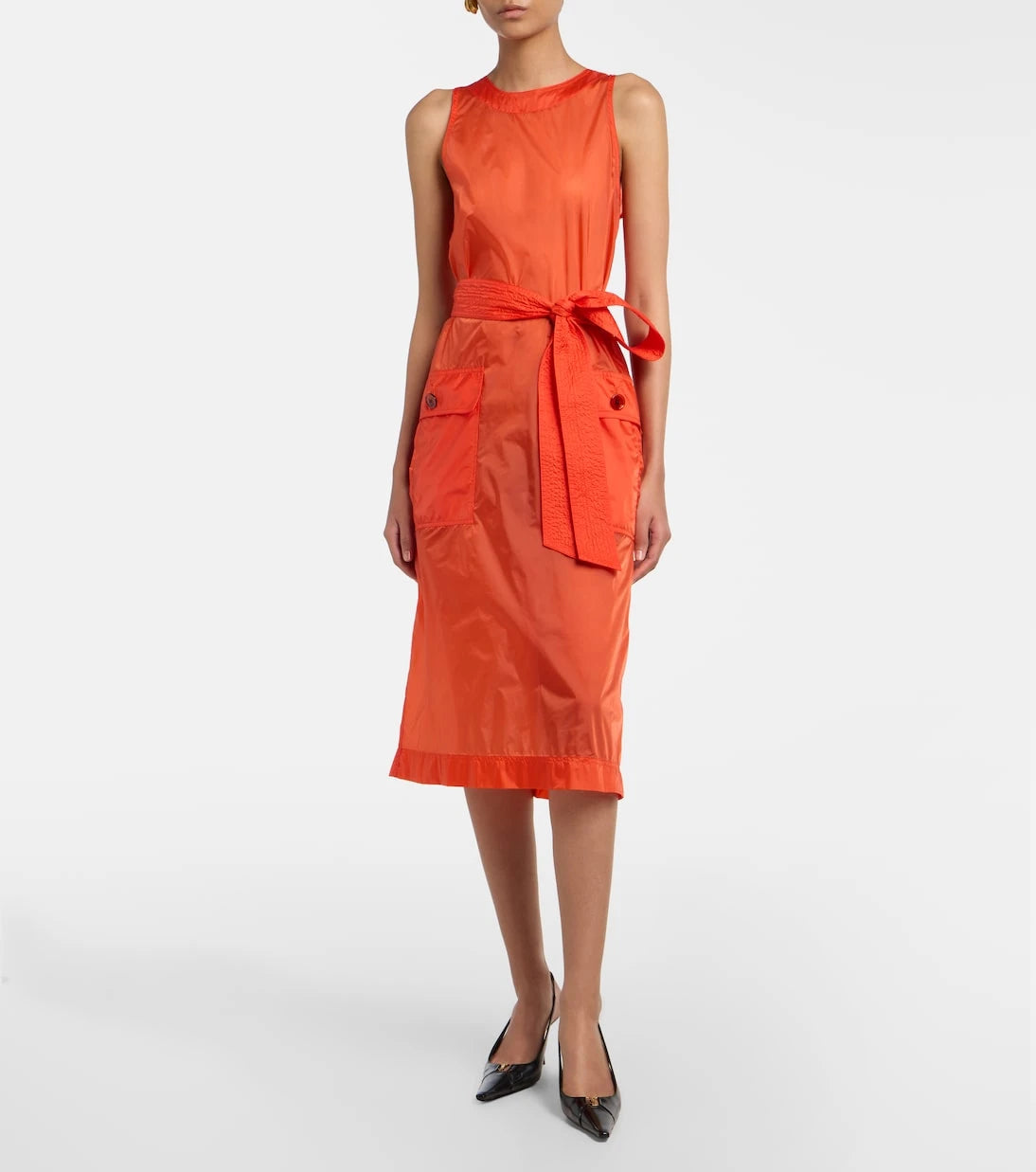 Saint Laurent - Belted midi dress