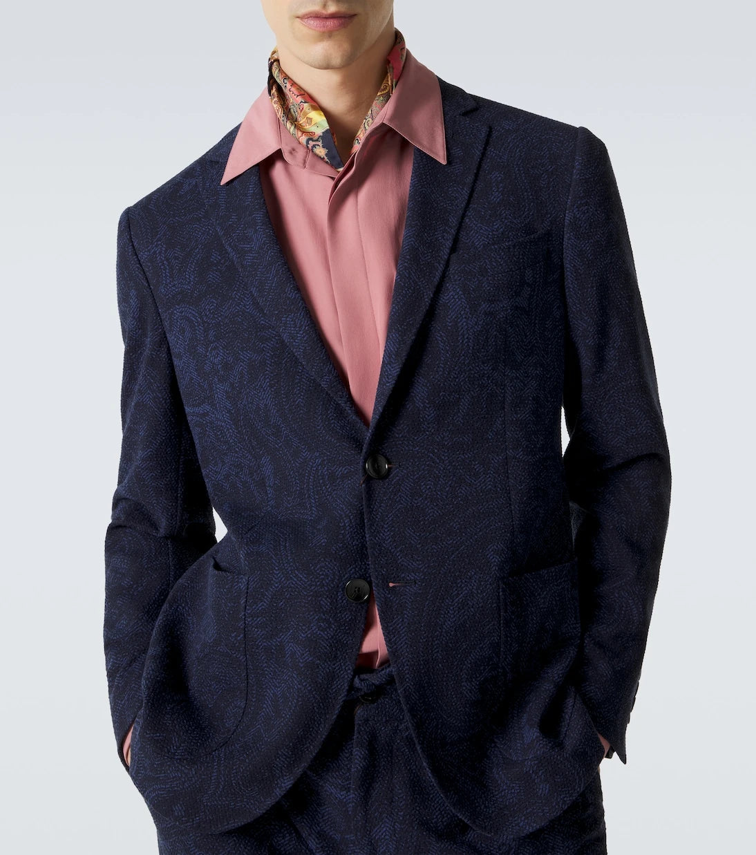 Etro - Printed jersey blazer