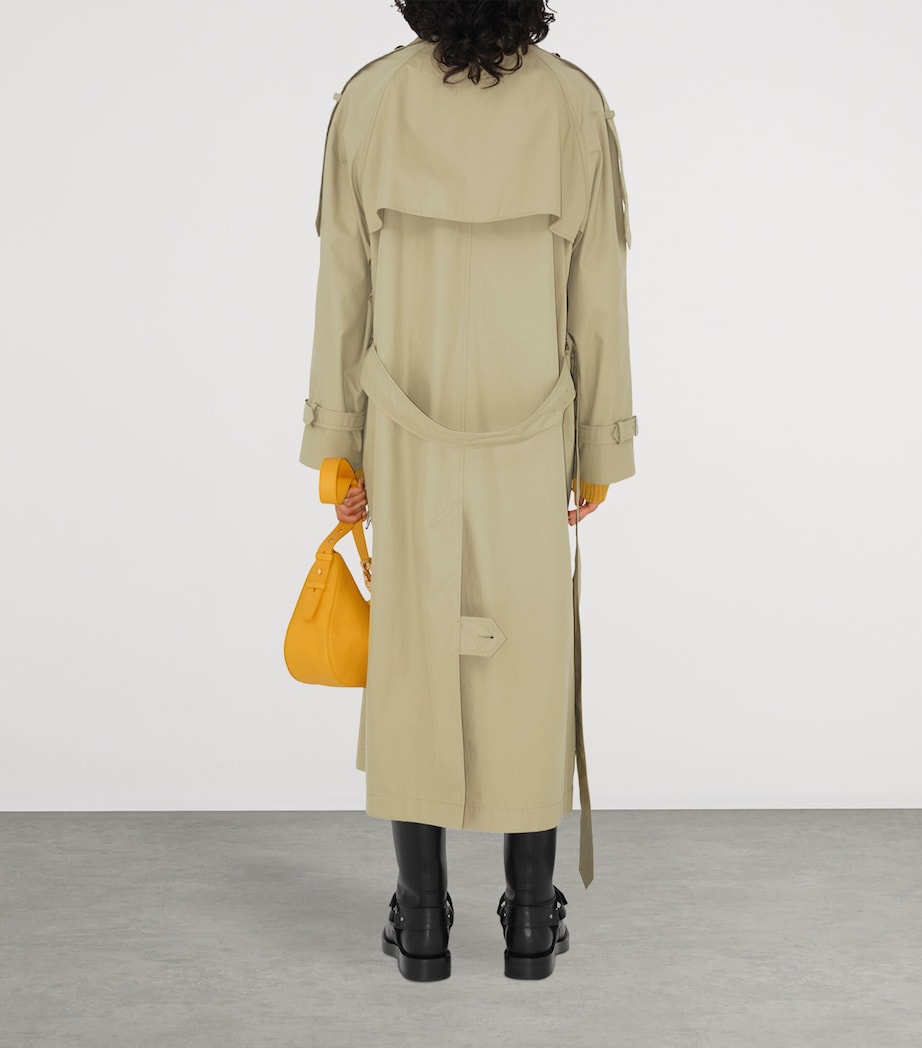 Burberry Beige Cotton Long Castleford Trench Coat
