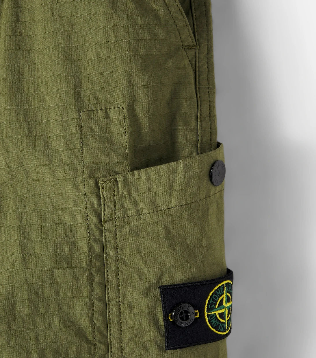 Stone Island Junior - بنطال كارجو من مزيج القطن بشعار البوصلة