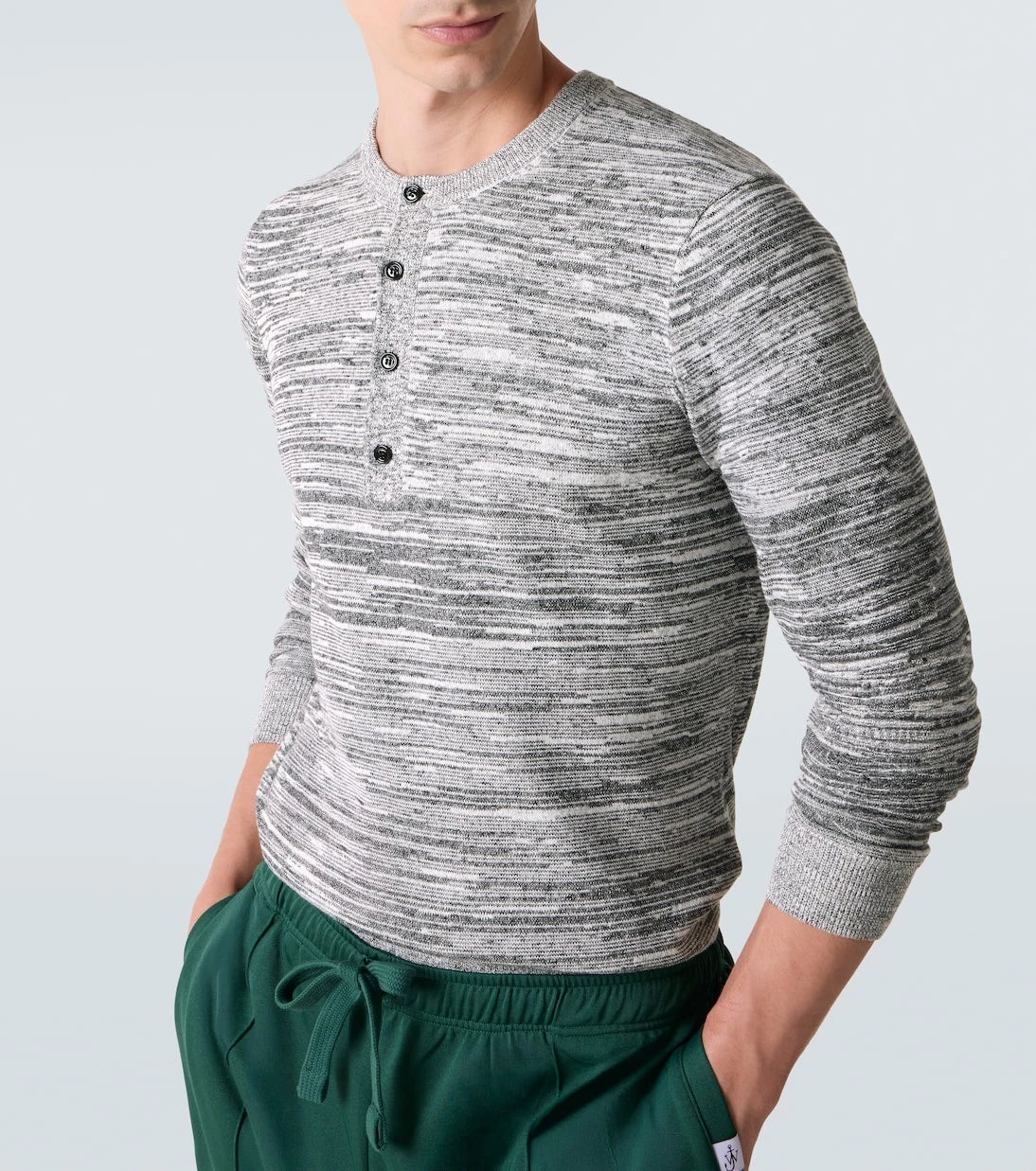 JW Anderson - Cotton and linen-blend Henley shirt