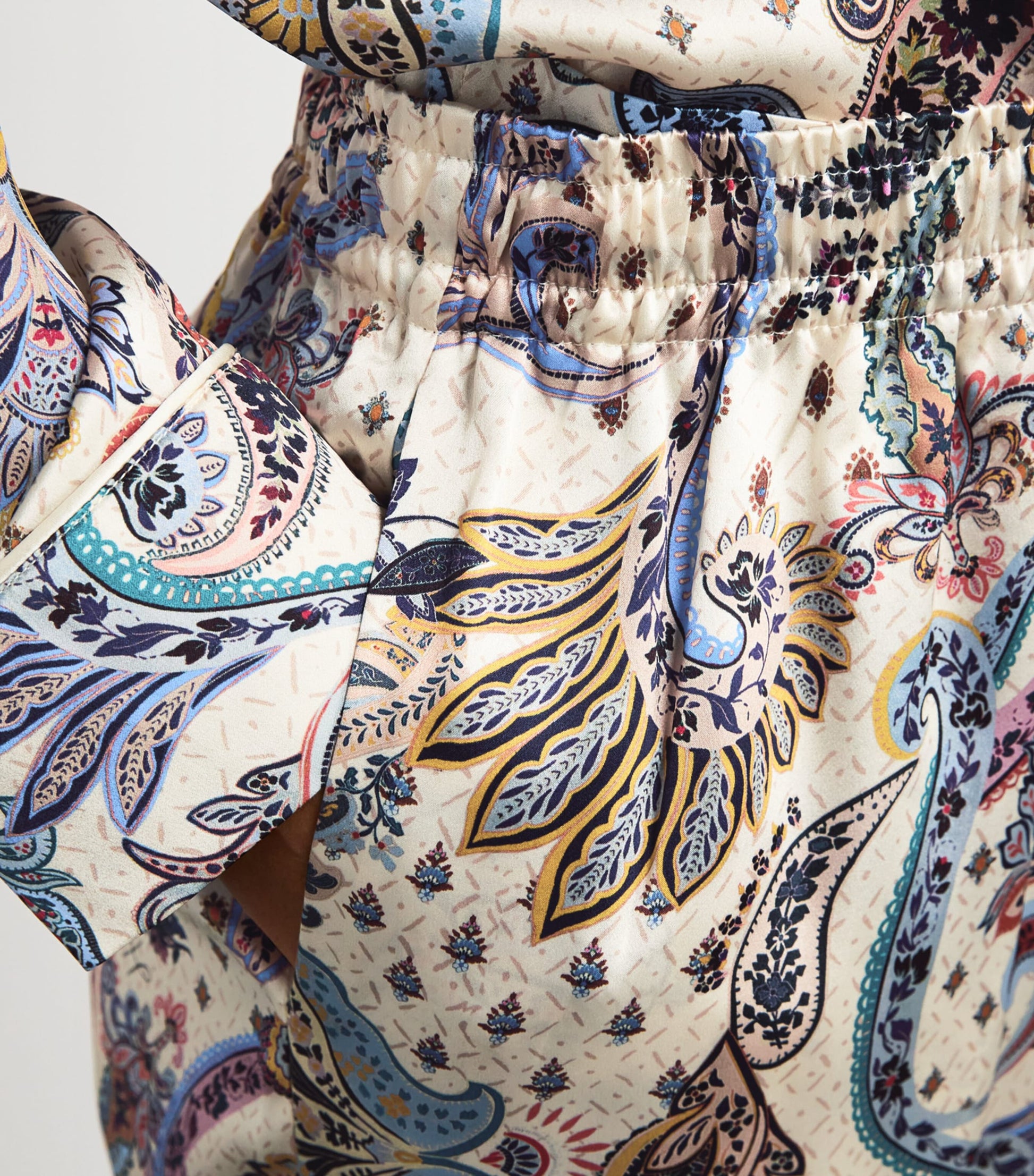 Multi Silk Paisley Pyjama Set