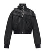 McQueen Black Leather Bomber Jacket