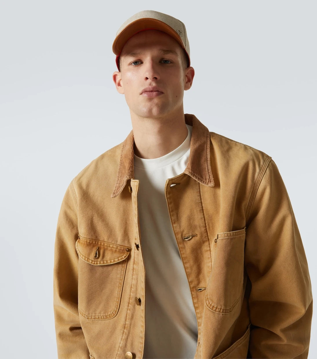 Christian Louboutin - Leather-trimmed cotton baseball cap
