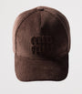 Brown Corduroy Logo Baseball Cap