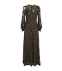 Lace-Silk Memento Maxi Dress OLIVE