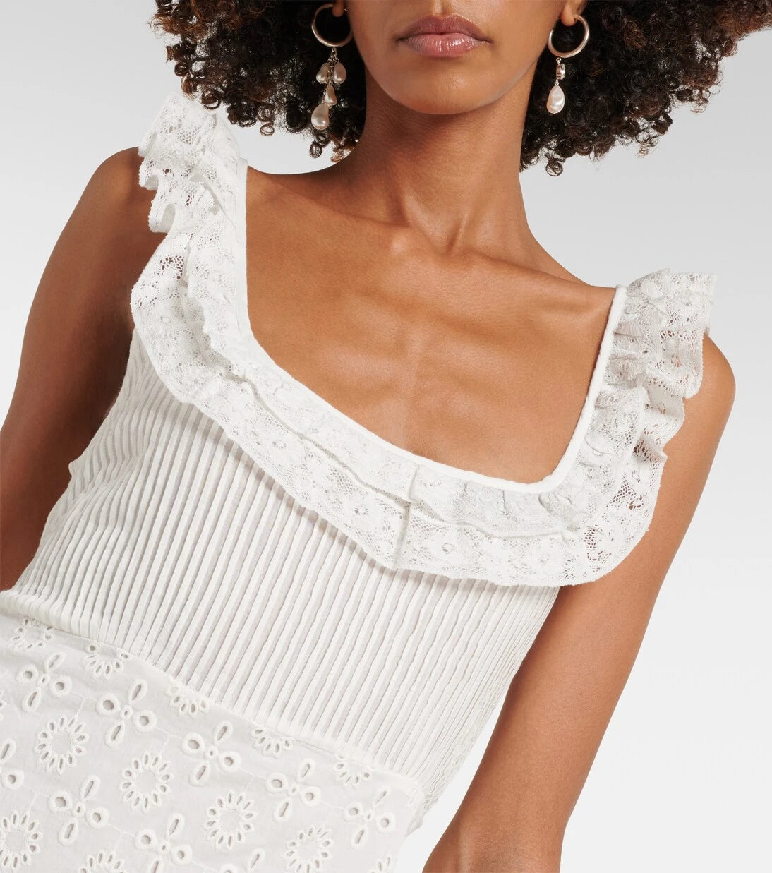 Rixo - Patsy broderie anglaise cotton midi dress