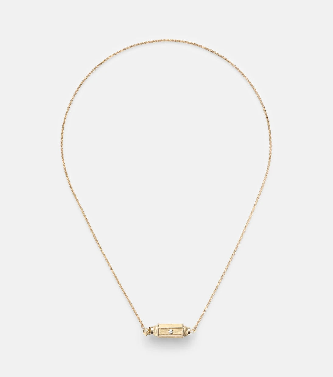 Marie Lichtenberg - Coco Micro 18kt gold locket necklace with diamonds
