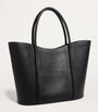Harrods Black Large Leather Rope Tote Bag