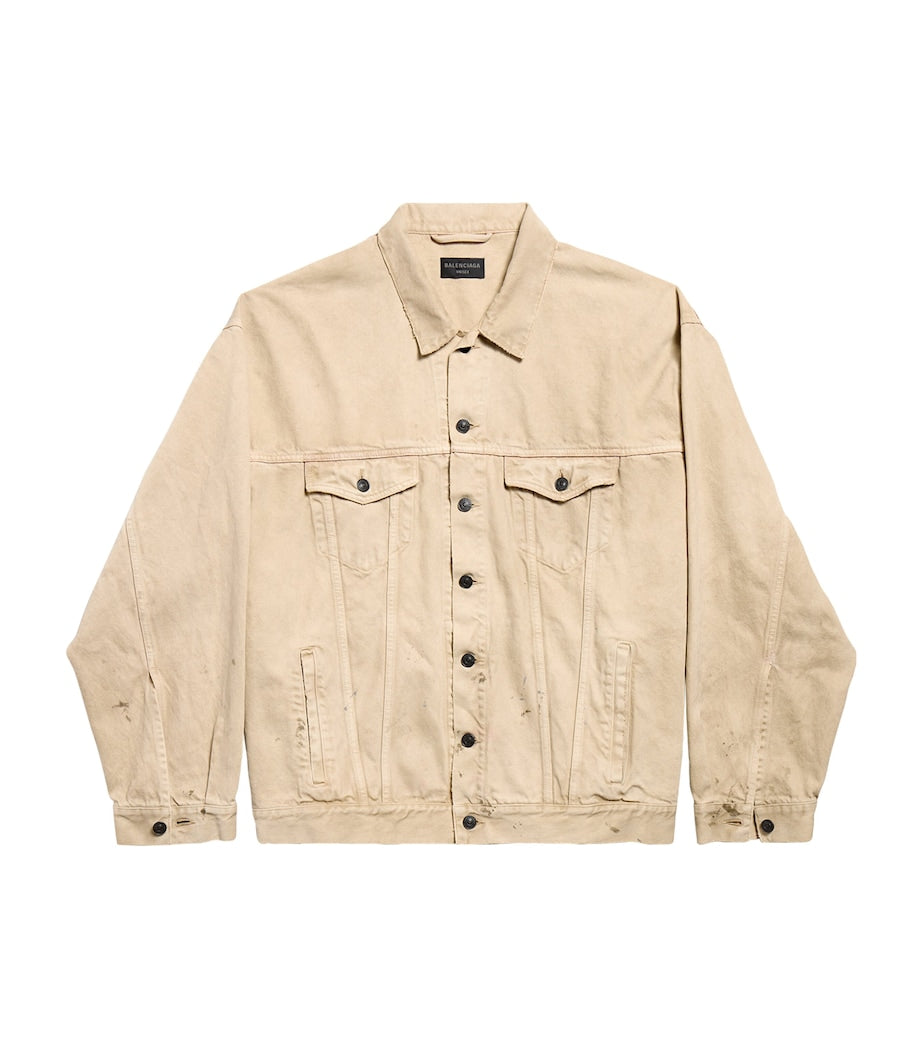 Balenciaga Logo Oversized Denim Jacket