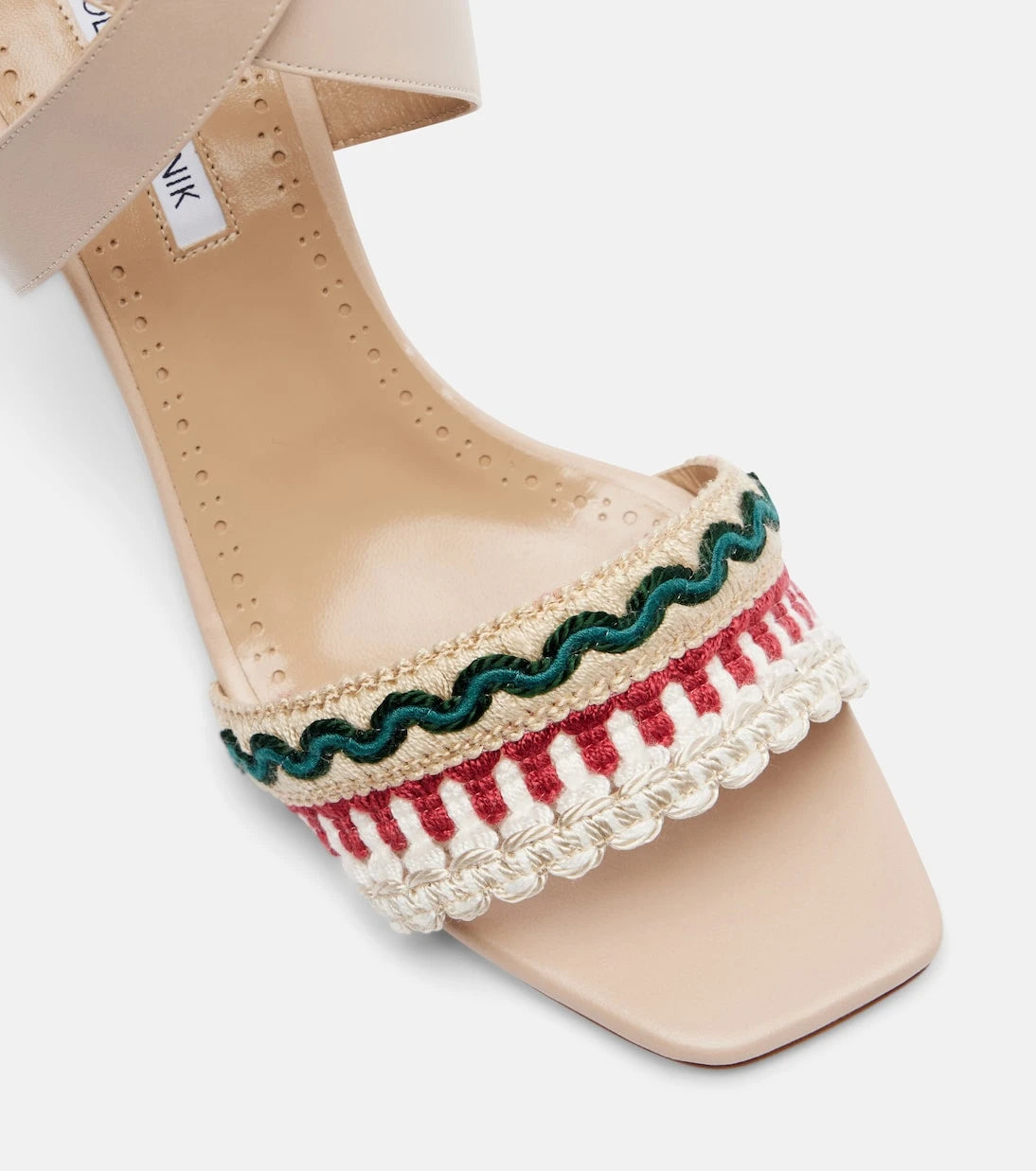 Manolo Blahnik - Mabeco 90 embroidered leather sandals