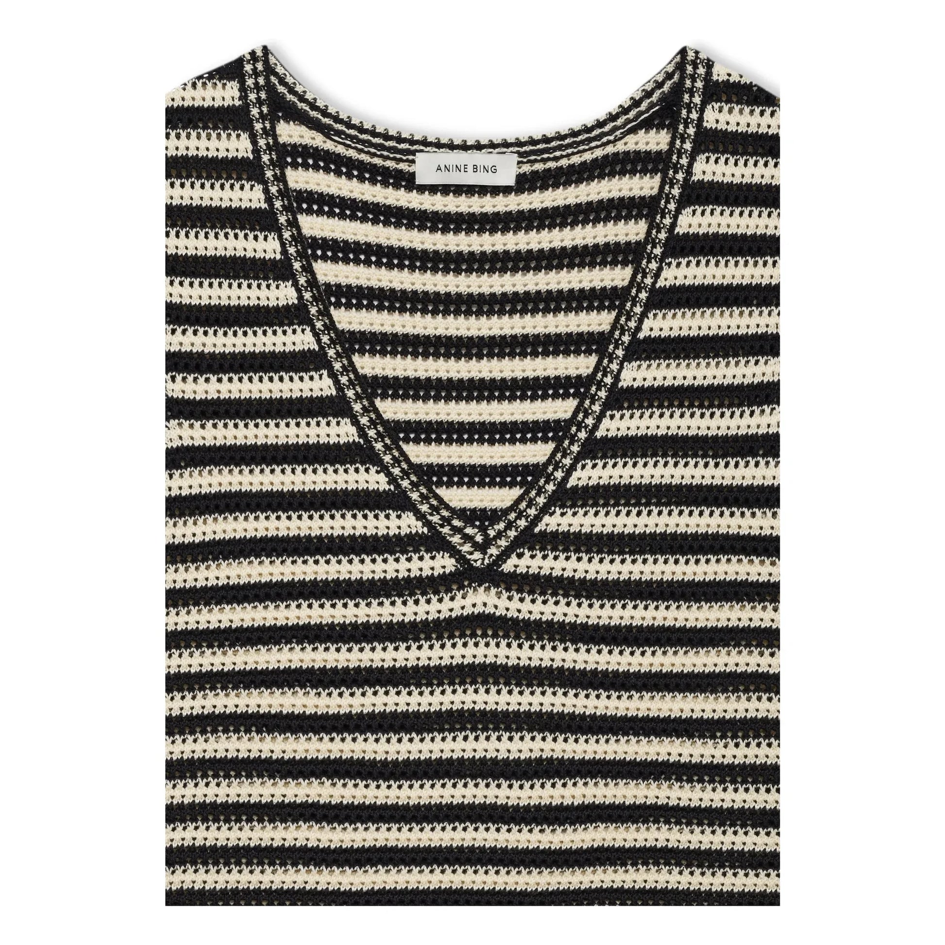 Anine Bing - Lowen Striped Tank Top | Black
