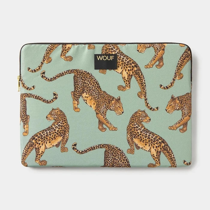 Калъф за лаптоп WOUF Emerald Leopard 15"/16"