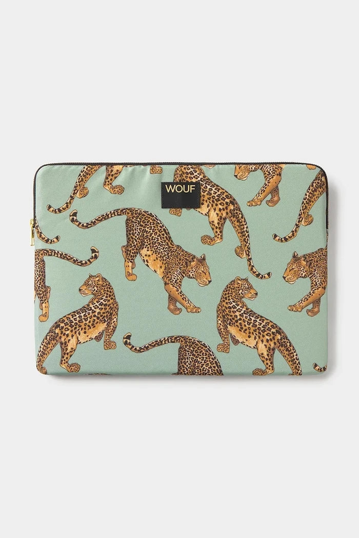 Калъф за лаптоп WOUF Emerald Leopard 15"/16"