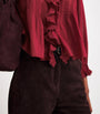 Organic Cotton Ruffled Hardy Blouse DEEP CRIMSON