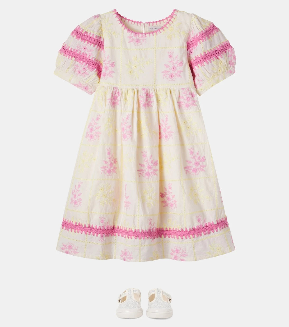 Bebe Organic - Alba floral embroidered cotton dress
