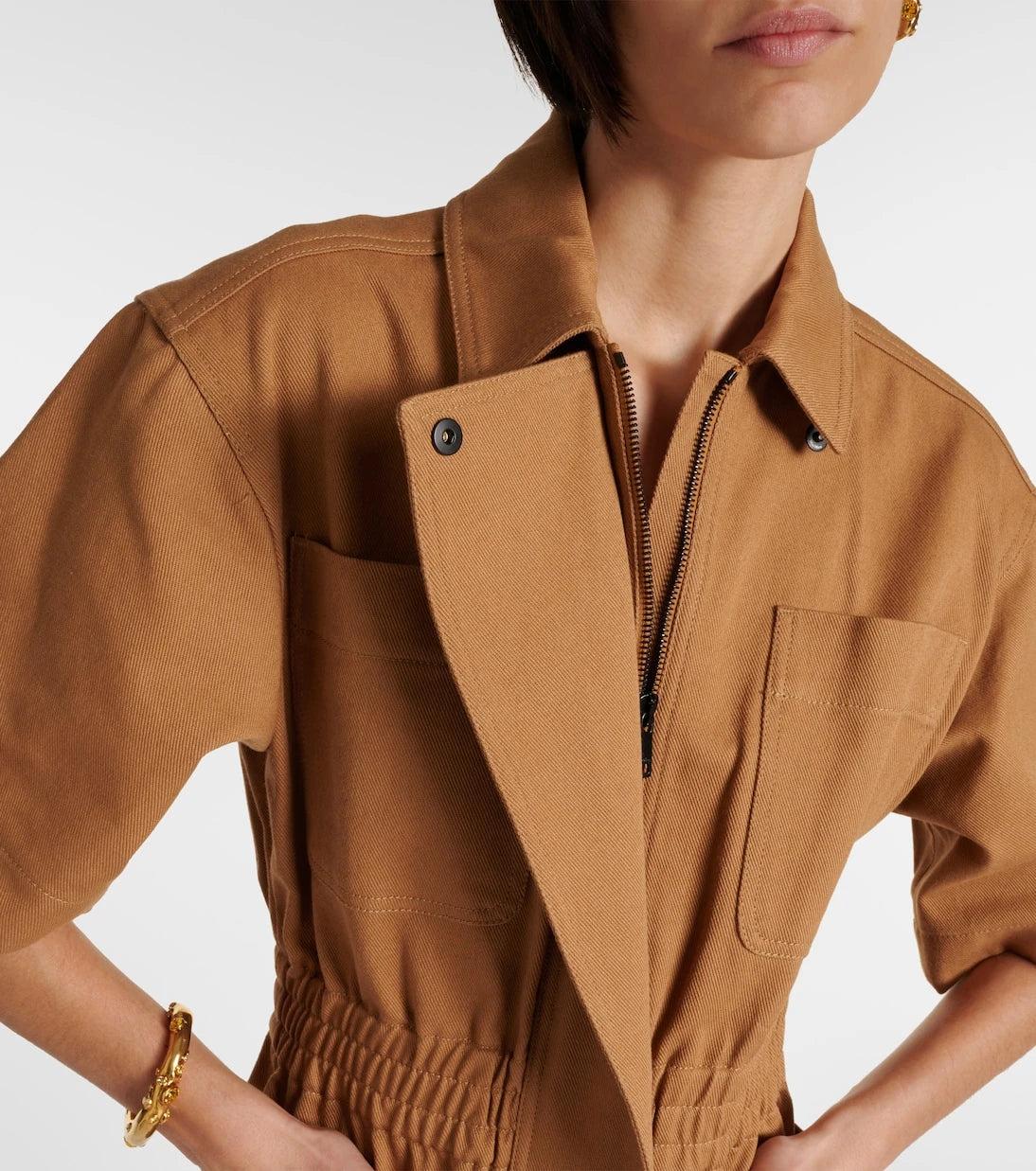 Max Mara - Angora cotton drill playsuit