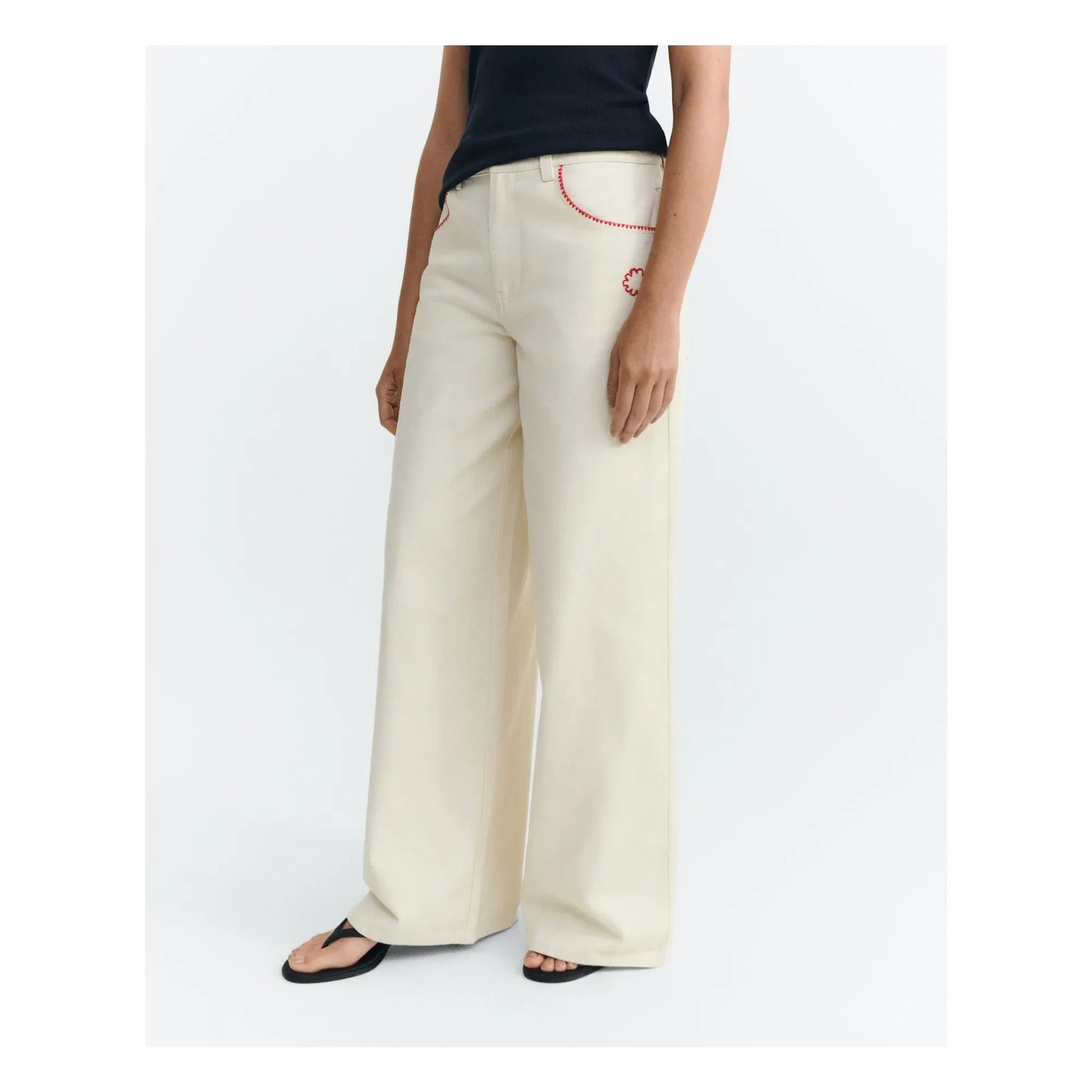 Thinking Mu - Hedda organic cotton pants | Ecru
