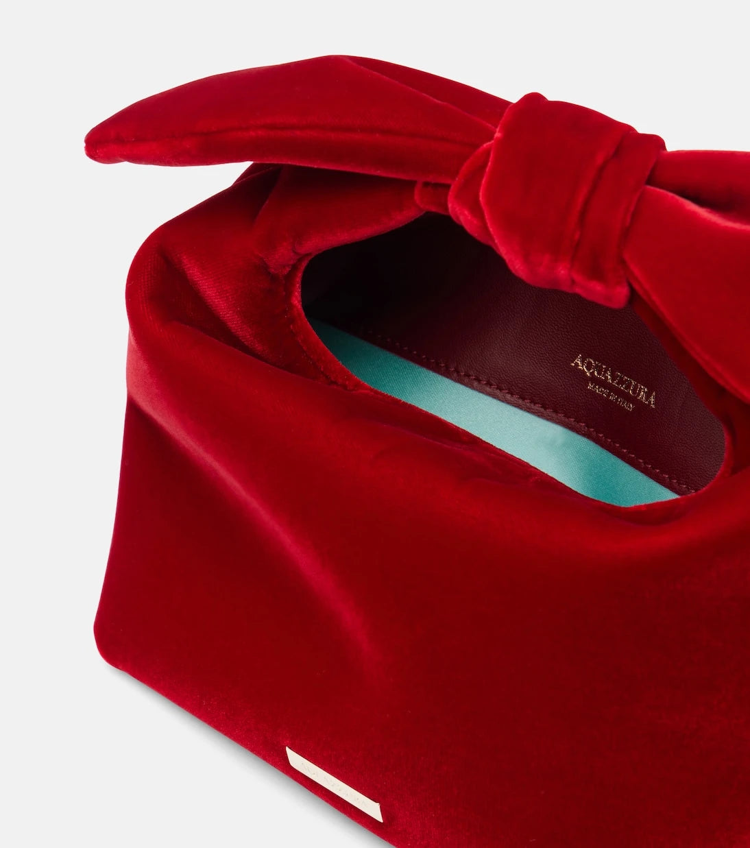 Aquazzura - Bow Tie Small velvet tote bag
