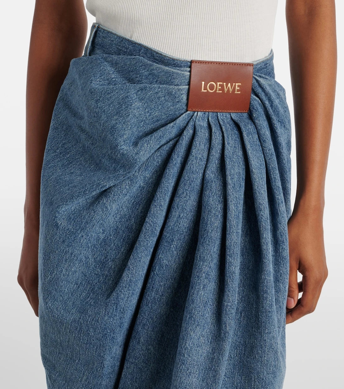 Loewe - Draped wide-leg jeans