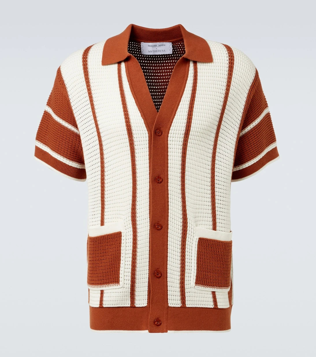 Frescobol Carioca - Fabricio crochet cotton shirt